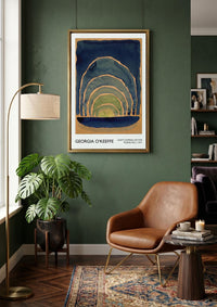 Georgia O'Keeffe Exhibition Poster, Light Coming on the Plains I 1917