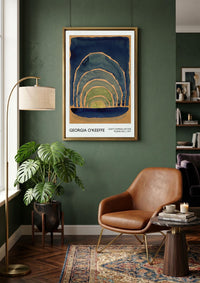 Georgia O'Keeffe Exhibition Poster, Light Coming on the Plains I 1917