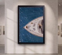 Luxury Yacht Ocean View Canvas Art, Old Money Sailing