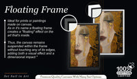 Gold Leaf Woman Portrait Canvas, Gustav Klimt Inspired Wall Art