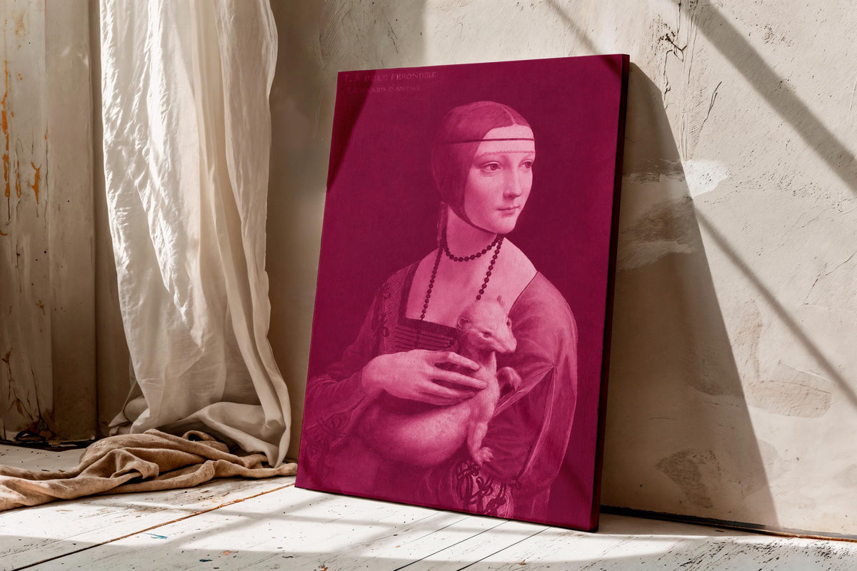 Pink Lady with an Ermine Canvas Print | Leonardo da Vinci