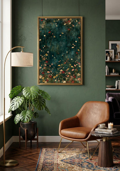 Emerald Wildflower Botanical Art
