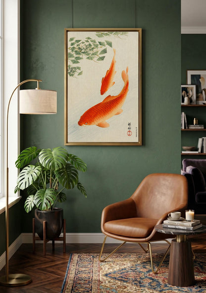 Orange Koi Fish Wall Art