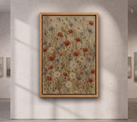 Vintage Wildflower Botanical Canvas