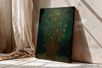 Moody Green Floral Wall Art