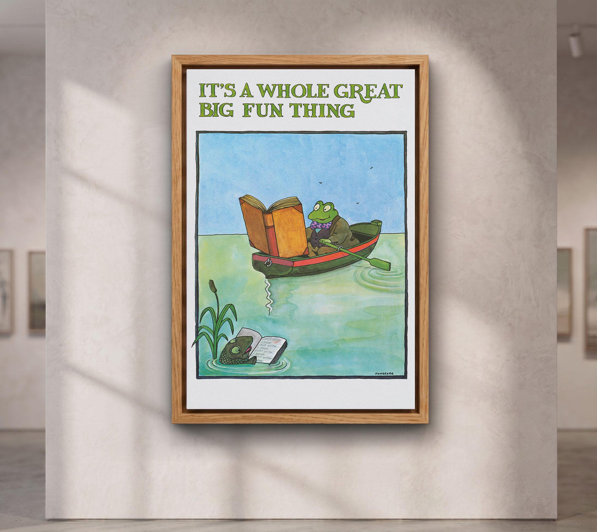 Vintage Frog Reading Poster – Tomi Ungerer