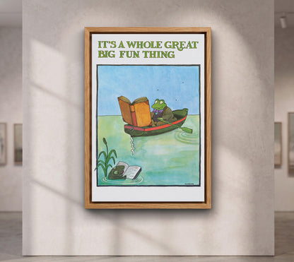 Vintage Frog Reading Poster – Tomi Ungerer