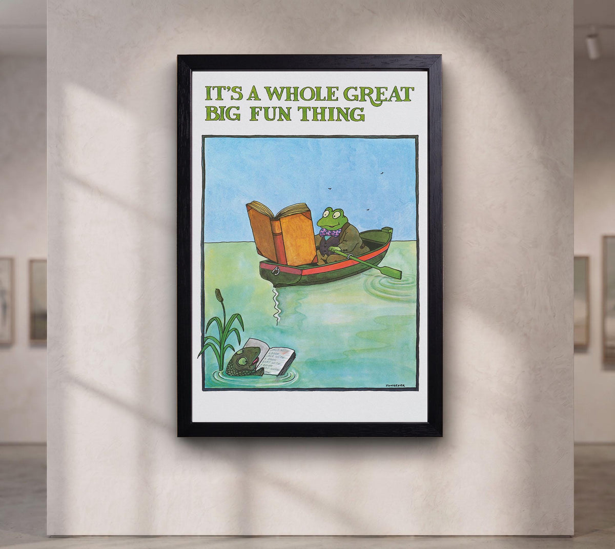 Vintage Frog Reading Poster – Tomi Ungerer