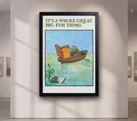 Vintage Frog Reading Poster – Tomi Ungerer