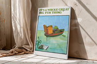 Vintage Frog Reading Poster – Tomi Ungerer