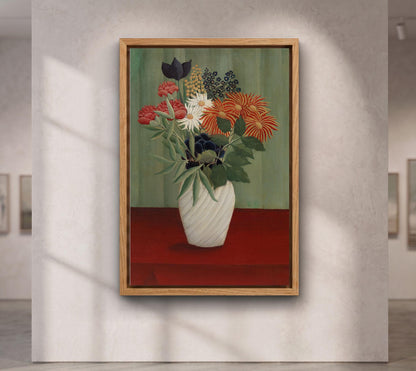 Henri Rousseau Flowers in a White Vase