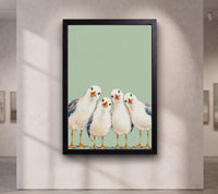 Funny Seagull Canvas Art Print – Whimsical Coastal Decor