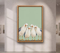 Funny Seagull Canvas Art Print – Whimsical Coastal Decor