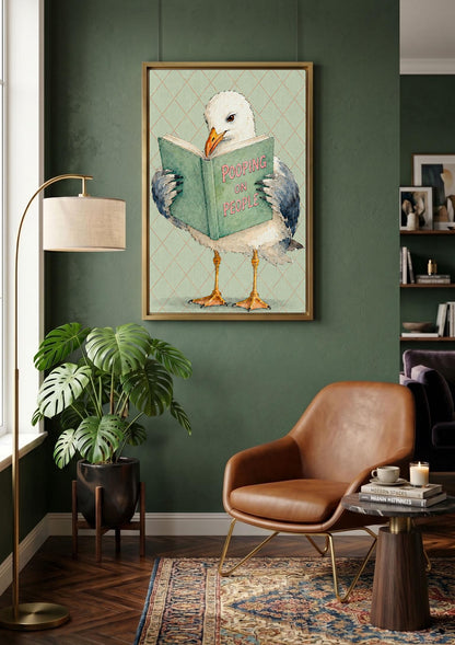 Pooping On People,Reading Seagull Wall Art