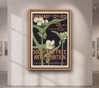 Ethel Reed 1895 Art Nouveau Floral Exhibition Canvas Wall Art