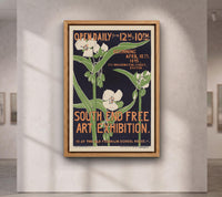 Ethel Reed 1895 Art Nouveau Floral Exhibition Canvas Wall Art