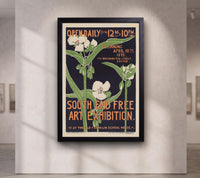 Ethel Reed 1895 Art Nouveau Floral Exhibition Canvas Wall Art