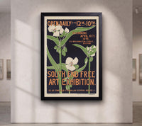 Ethel Reed 1895 Art Nouveau Floral Exhibition Canvas Wall Art