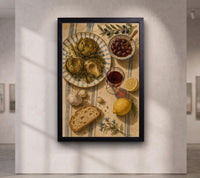 Mediterranean Kitchen Wall Art, Artichoke Still