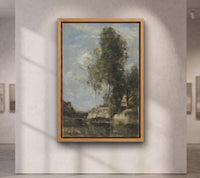 Rustic Landscape by Jean-Baptiste-Camille Corot canvas wall art