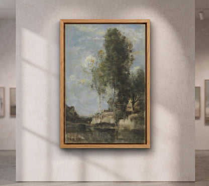 Rustic Landscape by Jean-Baptiste-Camille Corot canvas wall art