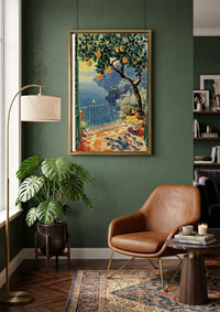 Henri Matisse Open Window , Amalfi Coast Lemon Tree Canvas Art, Vibrant Mediterranean Print