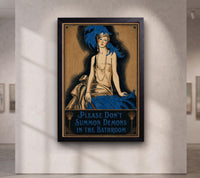 Don't Summon Demons ,Altered art, Witchy decor