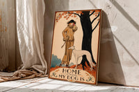 Home Is Where My Dog Is Art Print, Vintage Art Deco Dog Wall Art, Altered art print,Dog mom gift