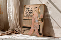 Please Don’t Do Coke Poster,Altered Vintage , Funny Bathroom Wall Art