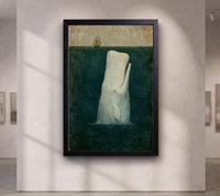 Moby Dick Sperm Whale Art, Sailing Ship Canvas Print