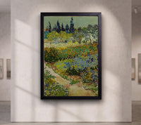 Van Gogh Garden Canvas Art, Impressionist Flower Print