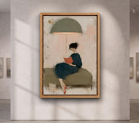 Abstract Woman on Sofa Painting,Modern Figurative Impressionist Print