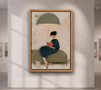 Abstract Woman on Sofa Painting,Modern Figurative Impressionist Print
