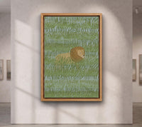 Lion Canvas Wall Art, Scandinavian Wildlife Canvas