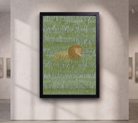 Lion Canvas Wall Art, Scandinavian Wildlife Canvas