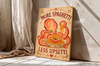 More Spaghetti Less Upsetti Octopus II canvas wall art