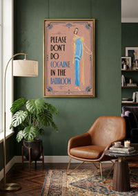 Please Don’t Do Coke Poster,Altered Vintage , Bar Pub Wall Art