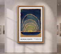 Georgia O'Keeffe Exhibition Poster, Light Coming on the Plains I 1917