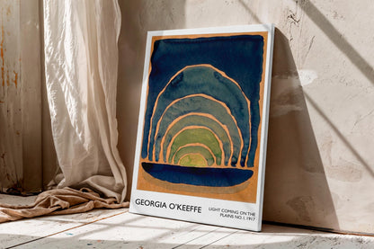 Georgia O'Keeffe Exhibition Poster, Light Coming on the Plains I 1917
