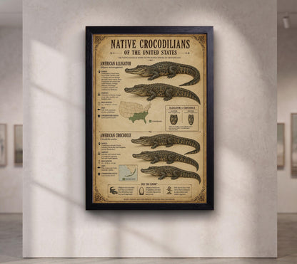 Native Crocodilians of the United States | Vintage