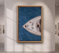 Luxury Yacht Ocean View Canvas Art, Old Money Sailing