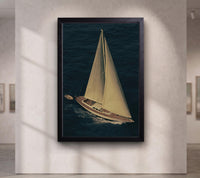 Luxury Sailing Yacht Canvas Wall Art