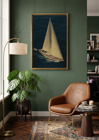 Luxury Sailing Yacht Canvas Wall Art