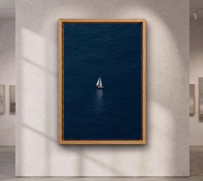Sailboat Ocean Wall Art, Deep Blue Sea