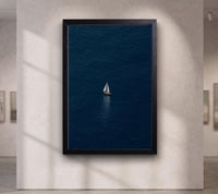 Sailboat Ocean Wall Art, Deep Blue Sea