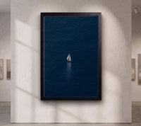 Sailboat Ocean Wall Art, Deep Blue Sea