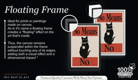 Black Cat Coffee Wall Art, No Means No Poster, Coffee Corner Kitchen Print,Funny Bar Cafe Decor