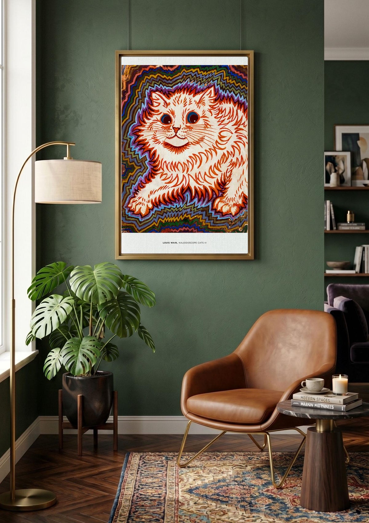 Kaleidoscope Cat by Louis Wain canvas wall art