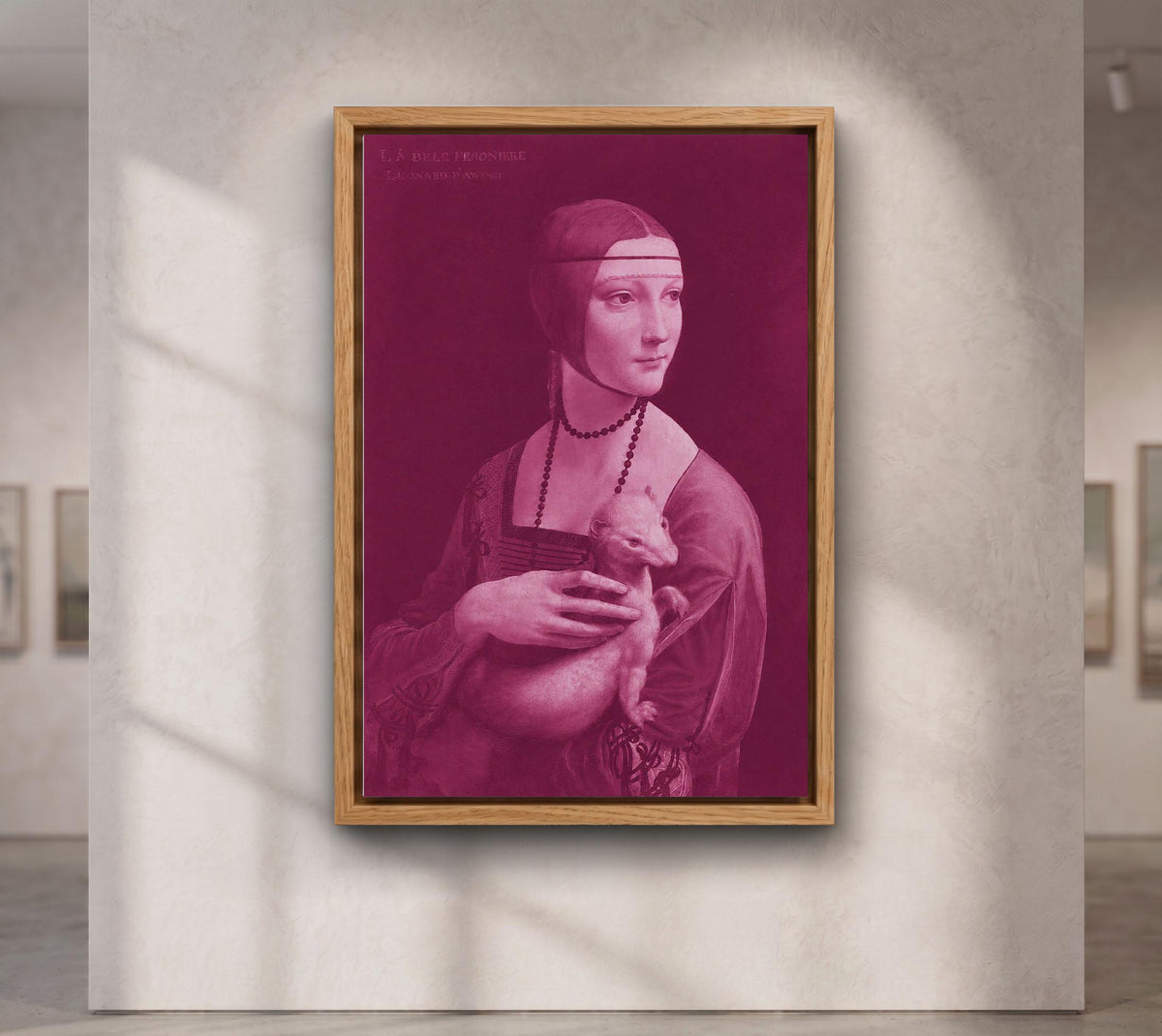 Pink Lady with an Ermine Canvas Print | Leonardo da Vinci