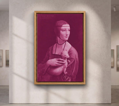 Pink Lady with an Ermine Canvas Print | Leonardo da Vinci